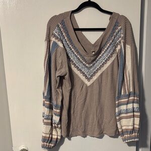 Free People Off the Shoulder Knit Top